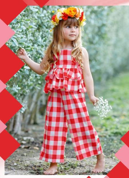 Red Colour New Fancy Designer Party Wear Kids Western Collection SPARK 03
